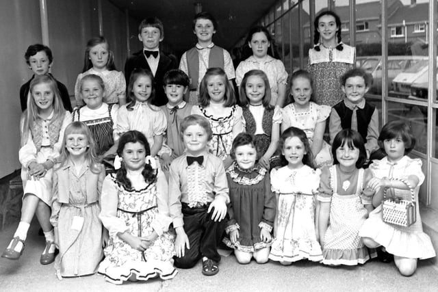 1980... Children at a fashion show hosted by St Patrick's School, Pennyburn, which was organised by the Pennyburn Girl Guides Unit.