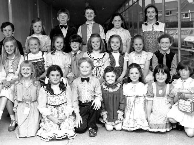 1980... Children at a fashion show hosted by St Patrick's School, Pennyburn, which was organised by the Pennyburn Girl Guides Unit.