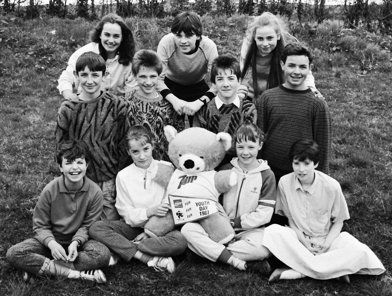 1987... Scouts and guides who were winners of the Regional Fun Day event at Strathfoyle Youth Centre.
