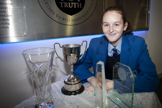 Congratulations to Nicole Morrison achieving top marks in Child Development, Health & Social Care, Learning for Life and Work and Irish in the St. Maryâ€TMs College Annual Senior Prizegiving.  (Photos: Jim McCafferty Photography)