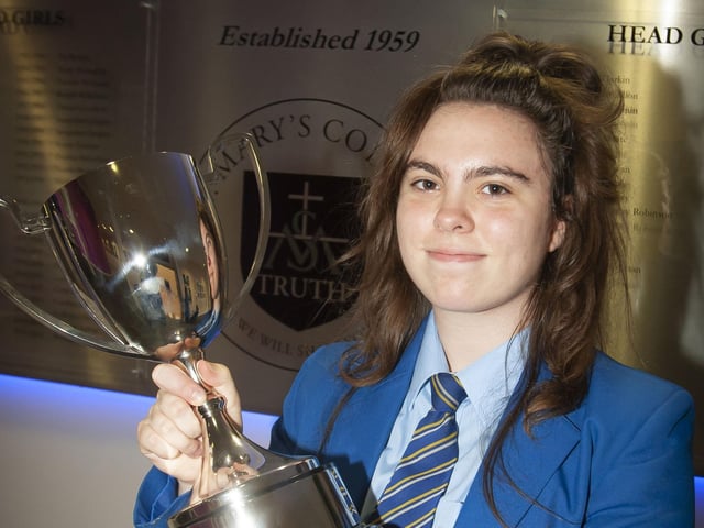 Wiktoria Romanowska who achieved top marks in GCSE Biology & Chemistry.