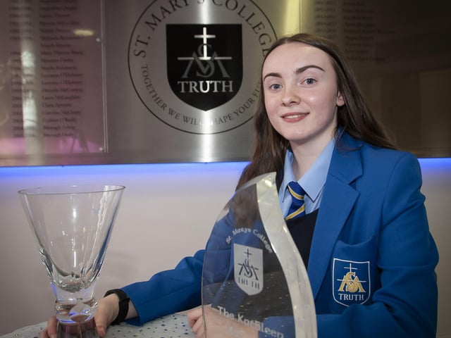 Congratulations to Aimee McCool achieving top marks in GCSE History and Business at the St. Maryâ€TMs College Prizegiving.