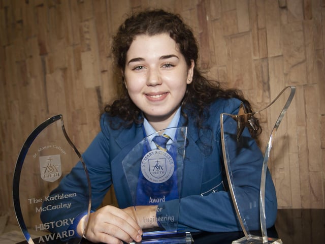 Analise McNicholl, who achieved top marks in three subjects at GCSE including English Literature, Design & Technology and History.