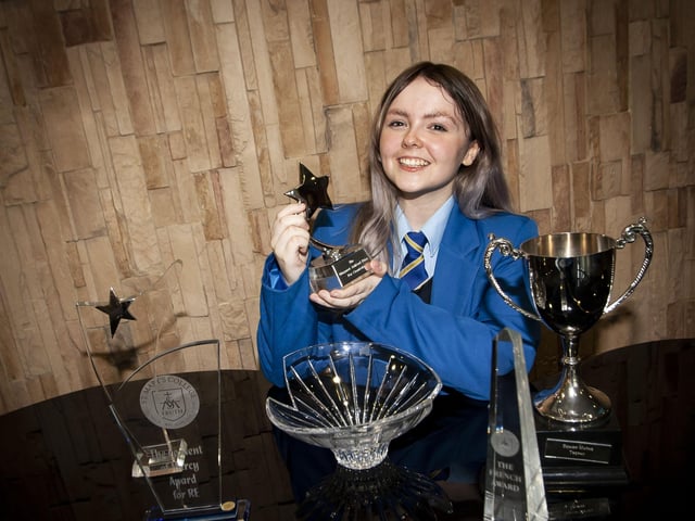 St Maryâ€TMs College student Jodie Lavery who achieved top marks in six subjects at GCSE. They included French, Maths, Music, English Literature, Art and Religious Studies. (Photos: Jim McCafferty Photography)