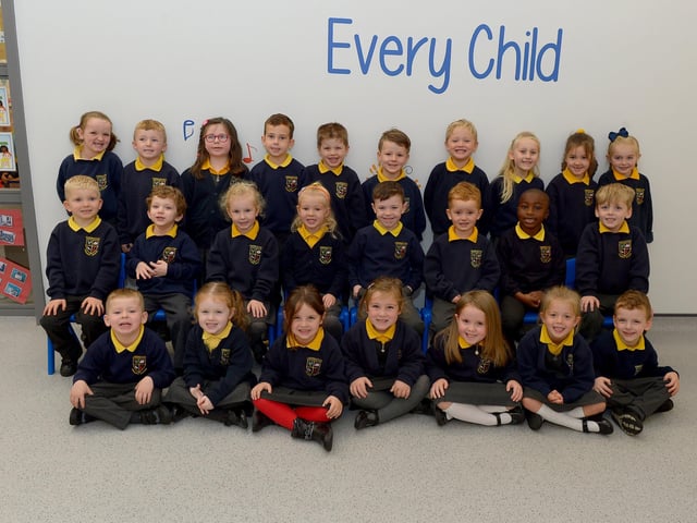 Mrs Baggley’s P1 class at Ebrington Primary School. DER2140GS – 032