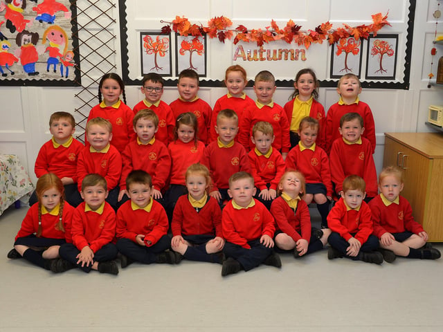Miss McIntyre’s P1 class at Steelstown Primary School. DER2140GS – 023