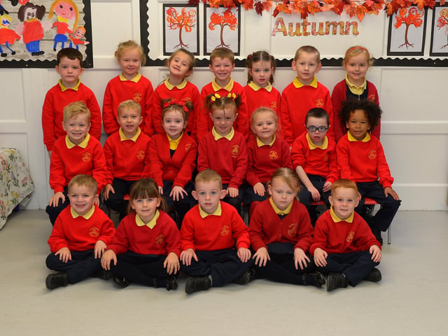 Mrs Crampsey’s P1 class at Steelstown Primary School. DER2140GS – 024