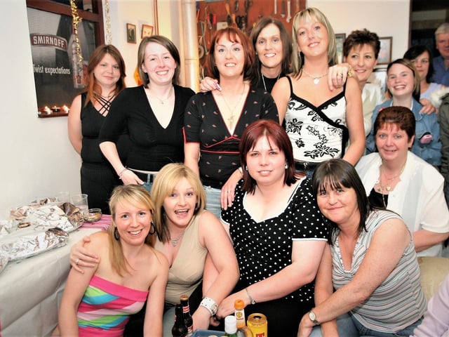 Laura Linton enjoying her big night with some friends.