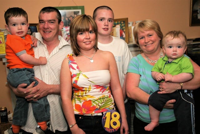 Leanne McGinley celebrates her 18th birthday with family.