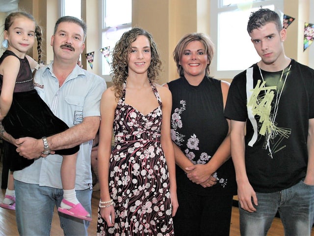 Laura Devine and family celebrate her birthday.
