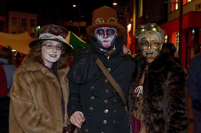 The McKeeman’s dressed for the Halloween parade and fireworks in the city centre on Thursday evening last.  DER4419GS - 067