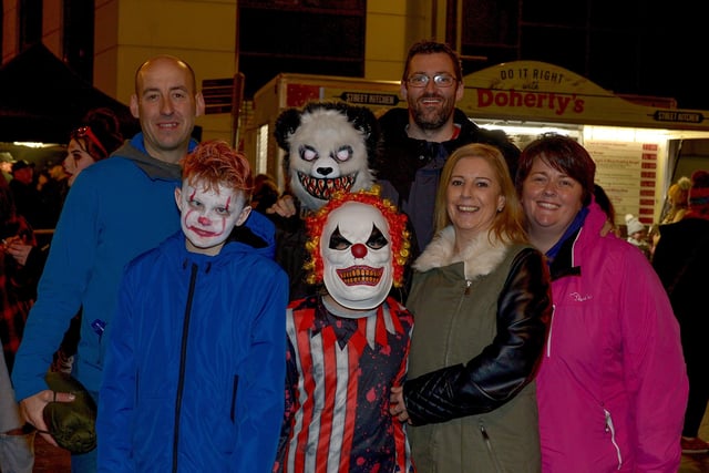 The O’Donnell and Laird families were the Halloween festivities in the city centre on Thursday evening last.  DER4419GS - 058