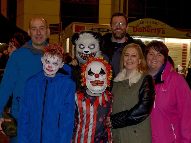 The O’Donnell and Laird families were the Halloween festivities in the city centre on Thursday evening last. DER4419GS - 058