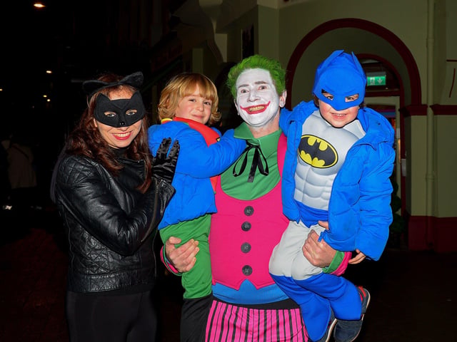 The McGonigle family dressed for Halloween night in Derry. Photo: George Sweeney. DER2144GS – 017