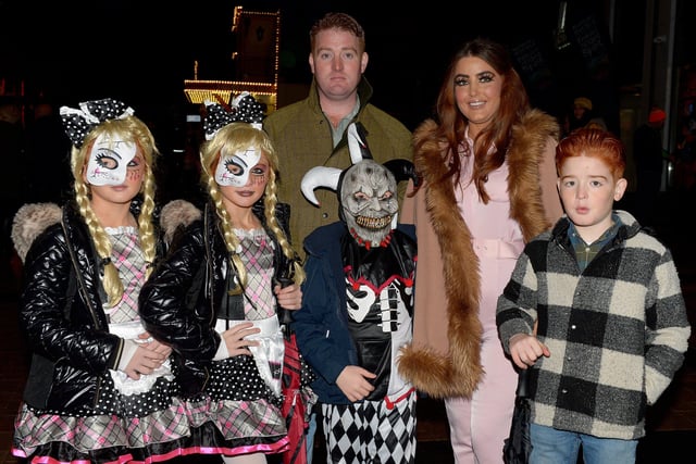 The Crumlish family dressed up for Halloween night in Derry. Photo: George Sweeney.  DER2144GS – 008