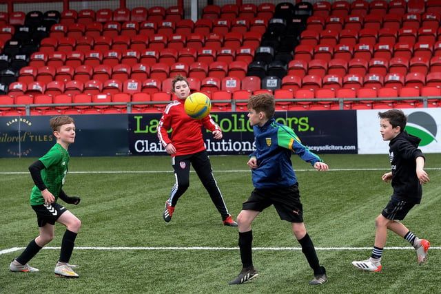 Action from the recent Ryan McBride Halloween Camp held at Brandywell Stadium. Picture: George Sweeney.