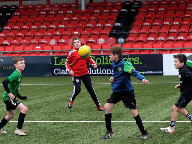 Action from the recent Ryan McBride Halloween Camp held at Brandywell Stadium. Picture: George Sweeney.