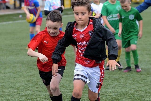 Close-up action from the recent Ryan McBride Halloween Camp held at Brandywell Stadium.