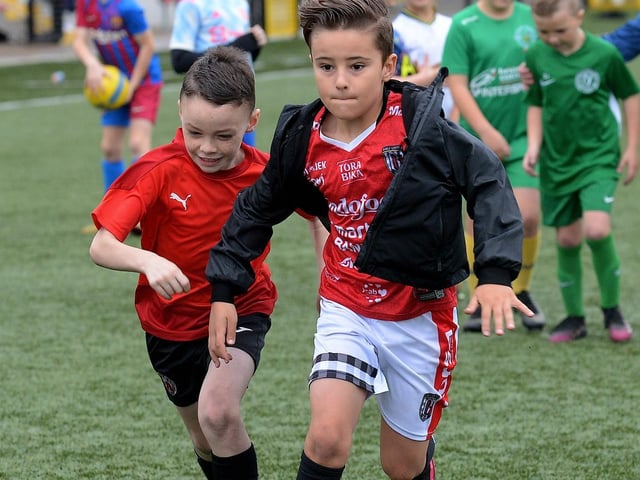 Close-up action from the recent Ryan McBride Halloween Camp held at Brandywell Stadium.