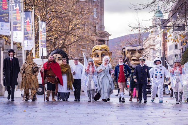 Northern Ireland Giant Spirit Characters descend upon Belfast City Centre