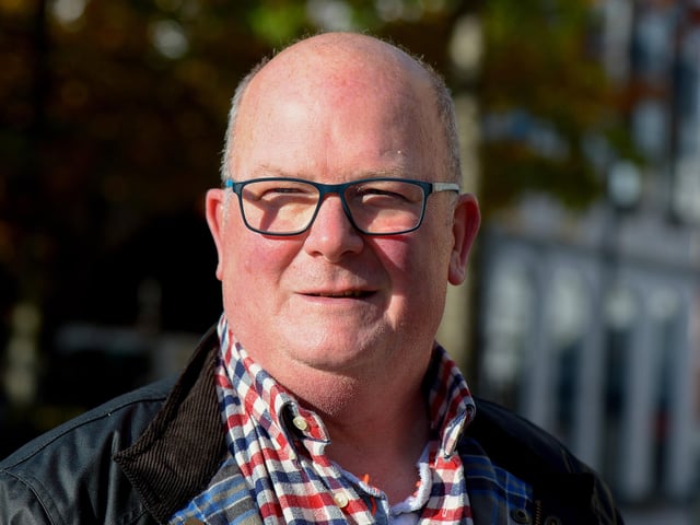Martin McGeehan: "I like to go to the till. I like to keep someone in a job and a bit of personal contact. I think there are too many, we’re losing the human touch. It’s like the phone calls you get now from your GP. Instead of a human being helping you, it’s a machine." DER2144GS – 021