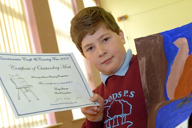 Davy Stewart a pupil at  Woods Primary School who  took part in the 2007  Desertmartin Craft & Country Fair. mm46-379sr