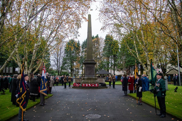 Pacemaker Press 141121  Remembrance Service at Ballymena, where wreaths were laid and tributes paid. Photo: Kirth Ferris/ Pacemaker Press