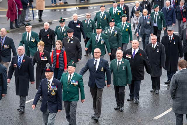 Pacemaker Press 141121  Remembrance Service at Ballymena, where wreaths were laid and tributes paid. Photo: Kirth Ferris/ Pacemaker Press