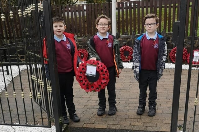 Balnamore Primary School wreath (laid by Ethan, Heath and Bobby)