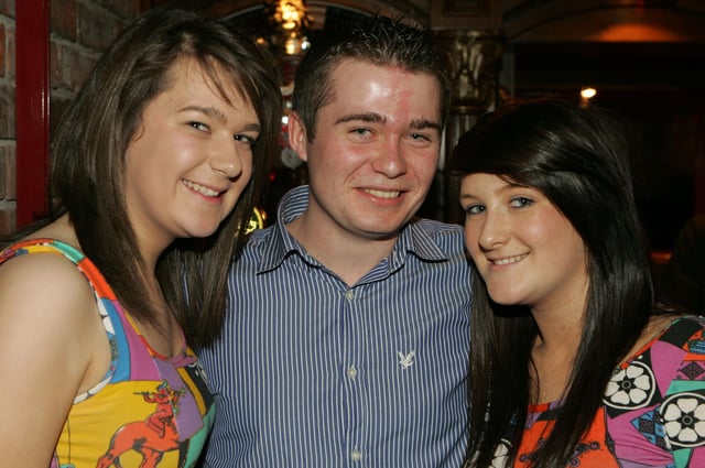 Sara Gardiner David McNaugher and Racheal Davis pictured at the Finvoy YFC disco at Ballymoney Rugby Club. Piccture Steven McAuley/Kevin McAuley Photography Multimedia