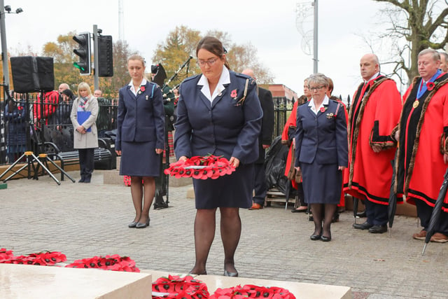 The Girls’ Brigade laid a wreath at the Cenotaph in Lisburn