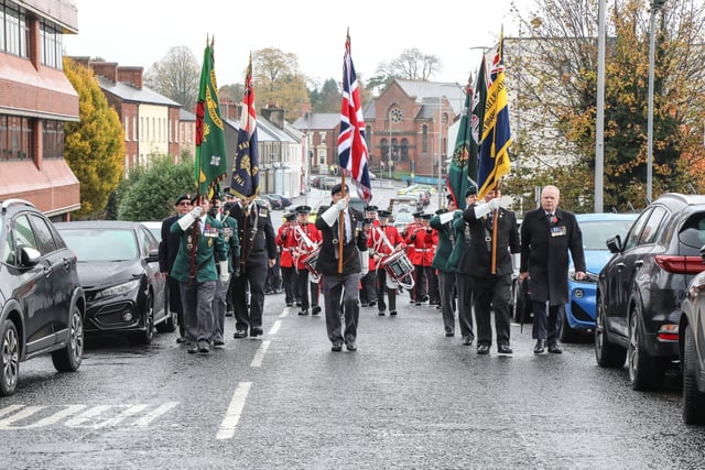 The parade makes it’s way to the Cenotaph on Remembrance Sunday