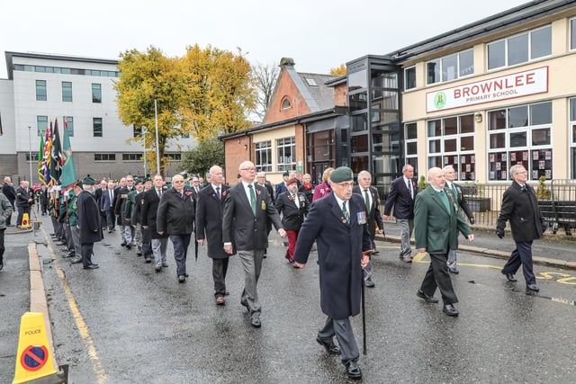 The parade returning to the Royal British Legion