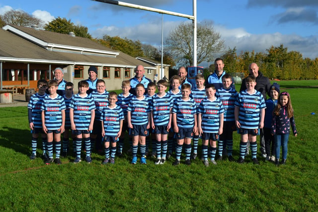 The team with sponsors David, Phoebe and Isaac McComb, McComb Steel Stockists, Ballymoney