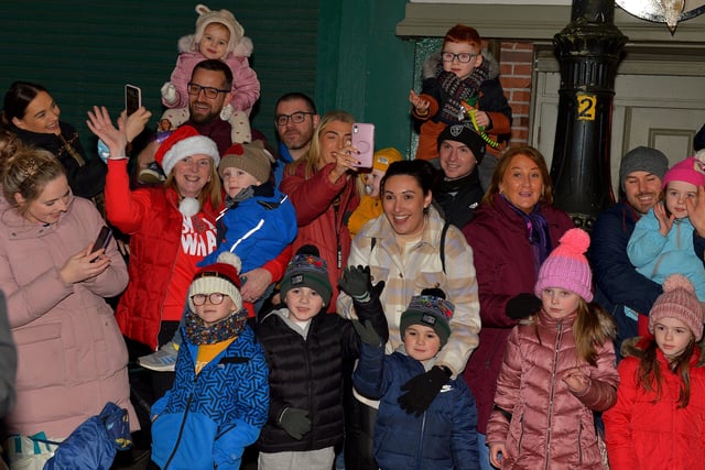 Families pictured at the Derry Christmas Lights parade on Sunday evening last. Photo: George Sweeney.  DER2147GS – 016