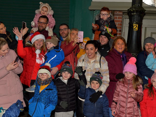 Families pictured at the Derry Christmas Lights parade on Sunday evening last. Photo: George Sweeney.  DER2147GS – 016