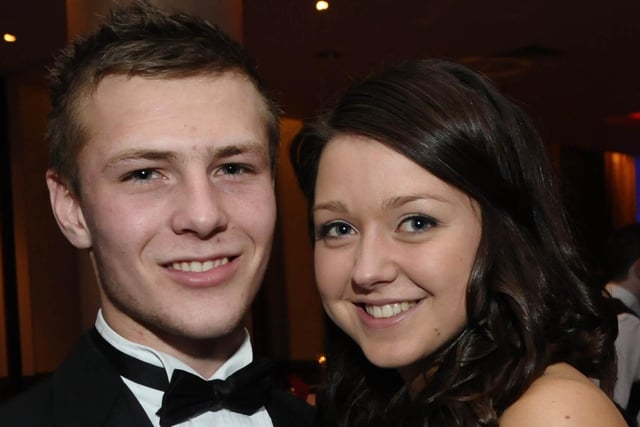 PIctured at Foyle and Londonderry College's annual Formal in the City Hotel are, Ian Vance and Tina Bradley. Picture Martin McKeown. Inpresspics.com. 26.11.10