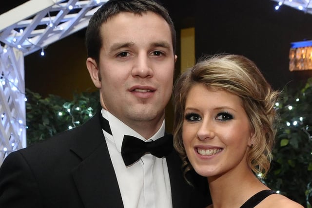 PIctured at Foyle and Londonderry College's annual Formal in the City Hotel are, Mark Donnell and Jordan Hughes. Picture Martin McKeown. Inpresspics.com. 26.11.10