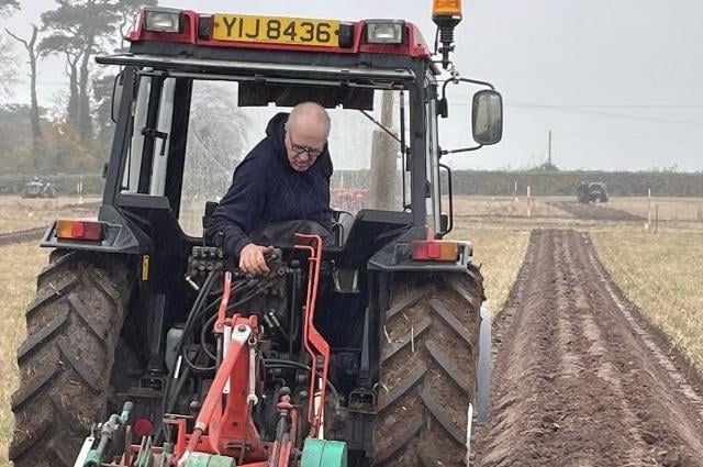 Rodney Crawford at the recent match at Aghalee held by the Hillsborough Ploughing Society