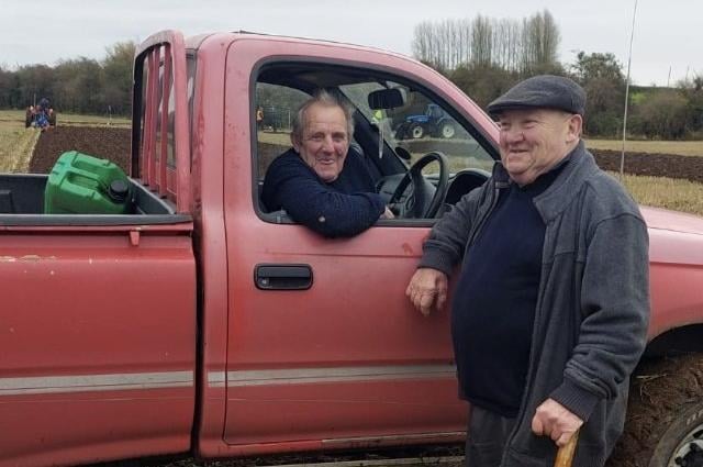 Harold Simms and Martin Gill at the Hillsborough Ploughing Match