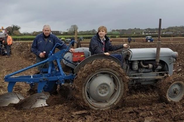 Coach Brian McCallister, vice chairman of the Hillsborough Ploughing Society, with James Anderson