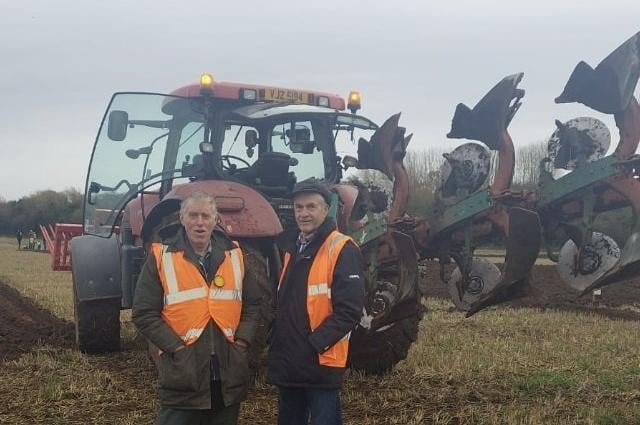 John Ward, president of of the Hillsborough Ploughing Society, and Jim Law, vice president of the society