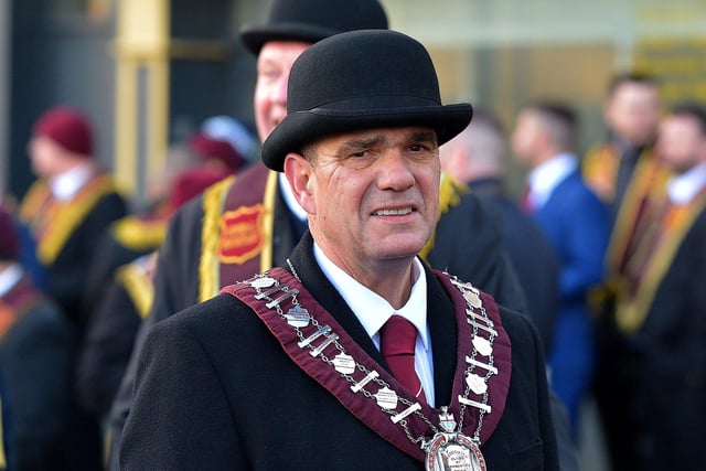 Graeme Stenhouse  ABOD Governor pictured at the Apprentice Boys of Derry Annual Shutting of the Gates Parade held in Londonderry on Saturday last. Photo: George Sweeney