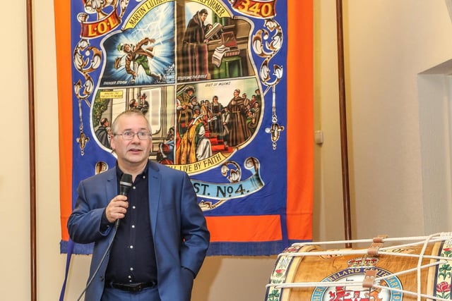 Dr. David Hume MBE gave a very informative talk on the formation of Northern Ireland. Pic by Norman Briggs rnbphotographyni