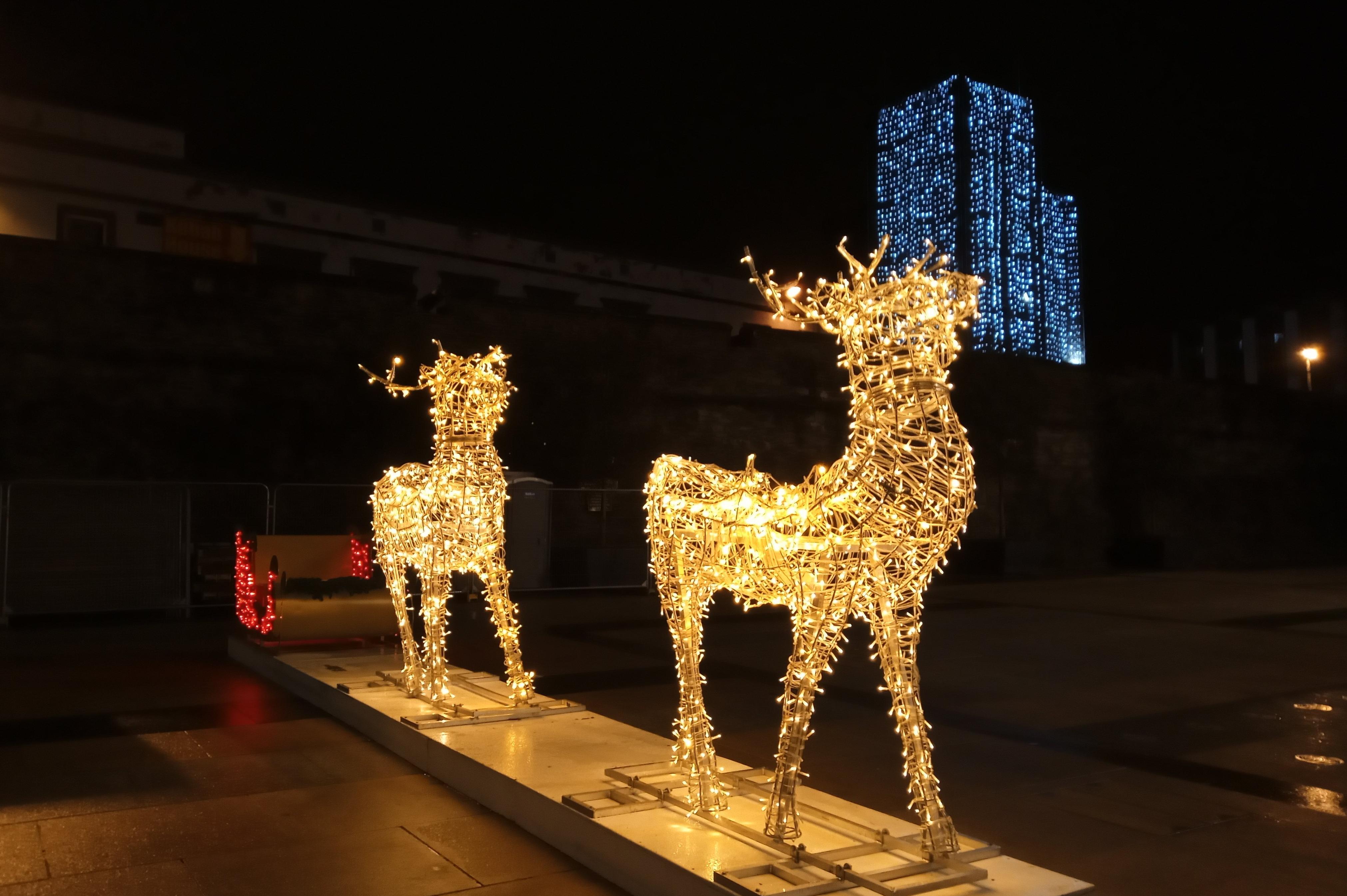 Christmas illuminations Derry city centre.