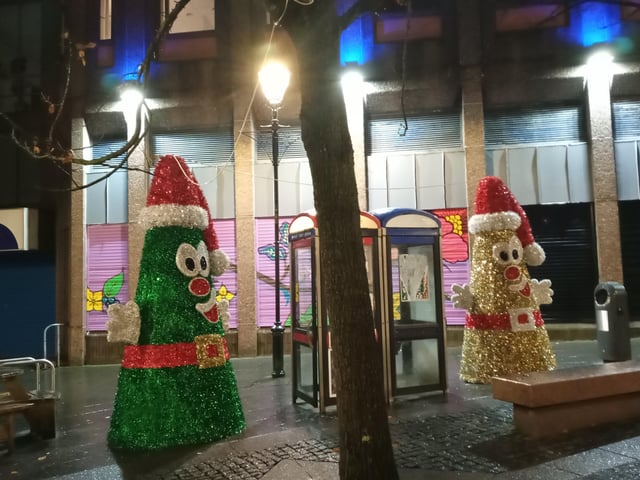 Christmas illuminations Derry city centre.