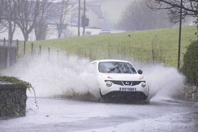 Flooding has been reported near Ballycastle due to heavy rain.