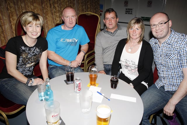 The Everton supporters table at the NISC table quiz at Coleraine FC Social Club on Friday evening. CR47-210PL