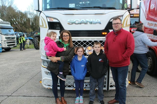 John and Fiona McCallister with hildren Connie, Emily and Charlie from Glascar