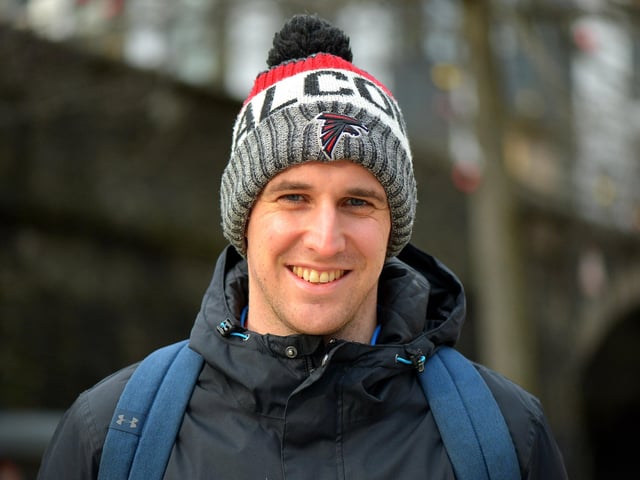 Conor Doherty is a teacher from Carndonagh Community School. He said: "What do you call that Coldplay song? Christmas Lights, that’s my favourite, it’s a modern one now. I like Driving Home for Christmas too." Photo: George Sweeney. DER2149GS – 028